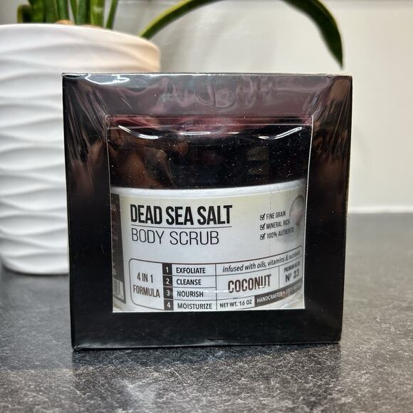 pureSCRUBS Premium Dead Sea Salt COCONUT Body Scrub 16 oz SEALED - Picture 1 of 4